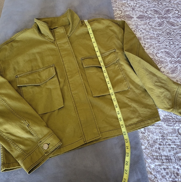 a.n.a military inspired oversized cropped jacket size XL - Picture 6 of 7